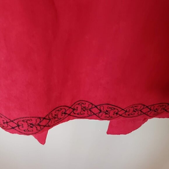 Dressbarn Red Open Front Career Casual Embroidered Plus-sized Blazer Size 2X - Picture 7 of 8